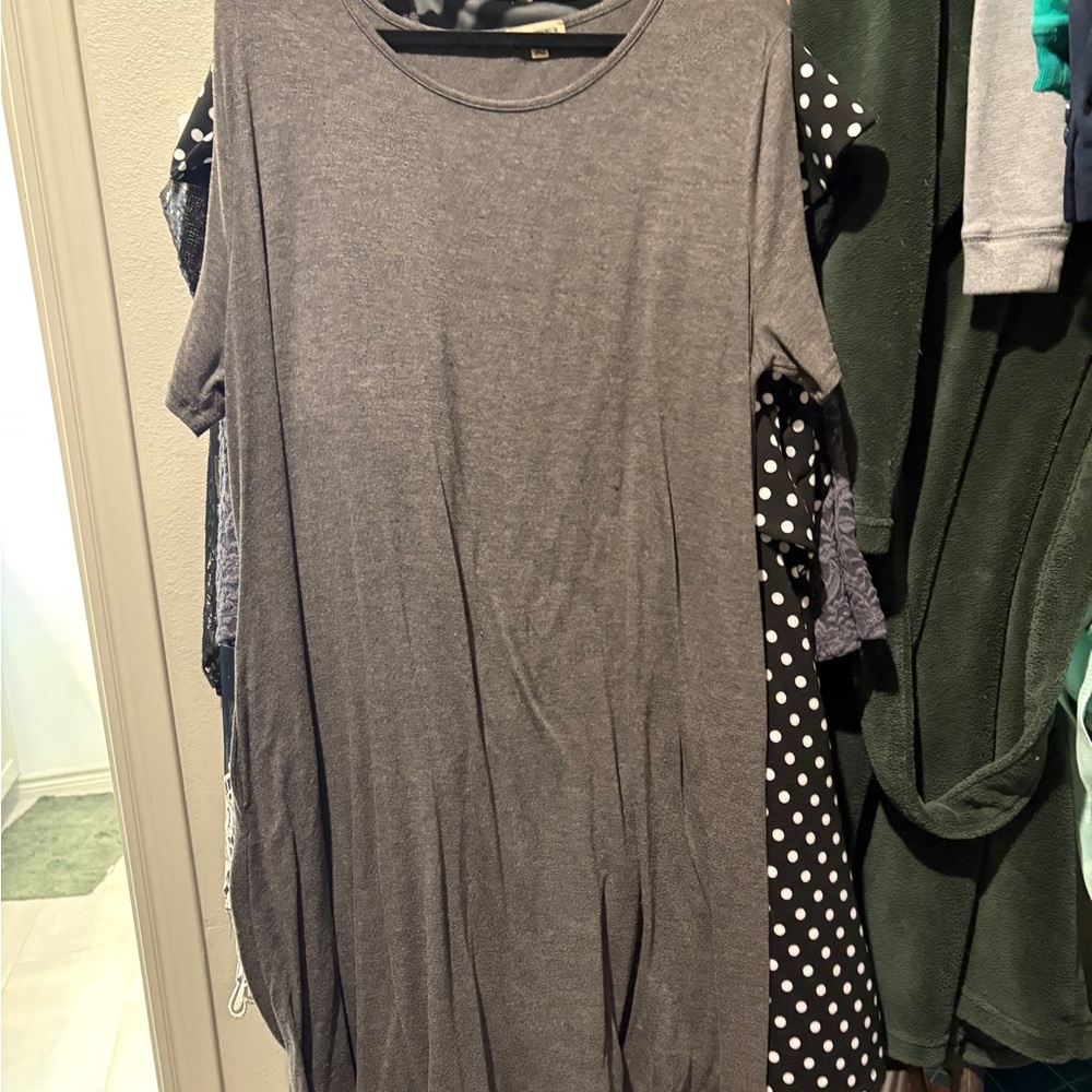 Zenana Outfitters Charcoal Knit dress